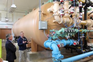 Governor Carney tours a Newark Water Treatment Facility